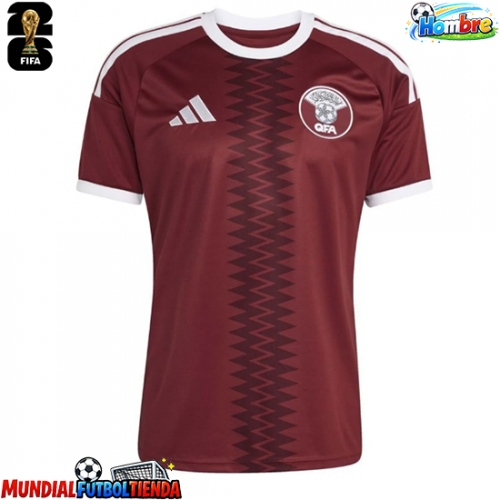 Camiseta Catar Primera Equipación Replica Mundial 2026 mangas cortas